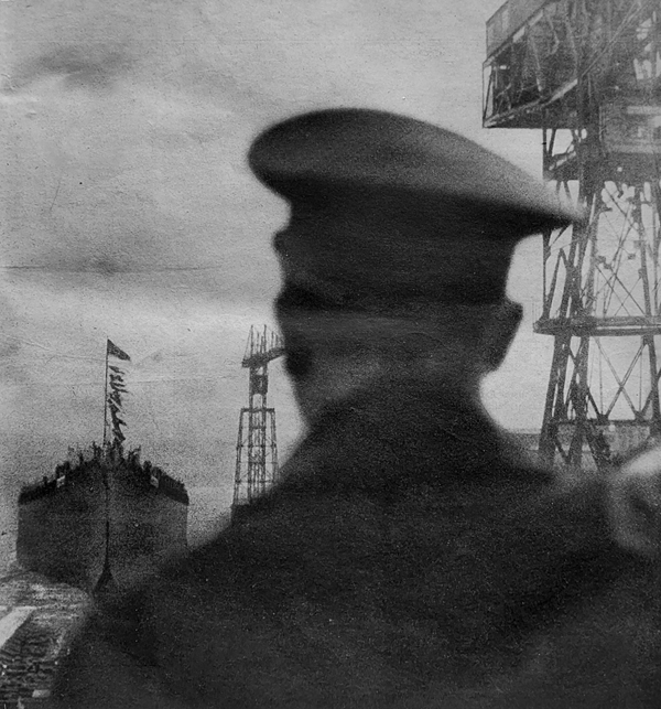 Adolf Hitler at the launch of the battleship Gneisenau in Kiel
